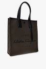FERRAGAMO GREEN ‘1927 Signature’ shopper bag