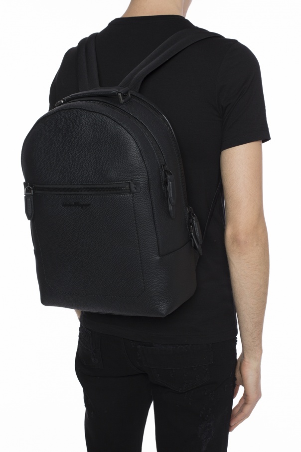 FERRAGAMO Plecak z metalowym logo