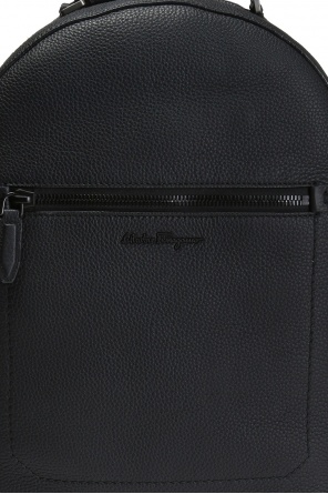 FERRAGAMO Plecak z metalowym logo