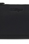 FERRAGAMO BLACK Clutch with logo