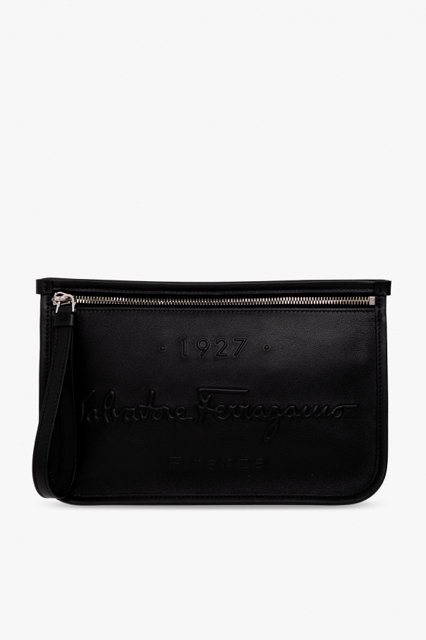 FERRAGAMO Leather handbag with logo