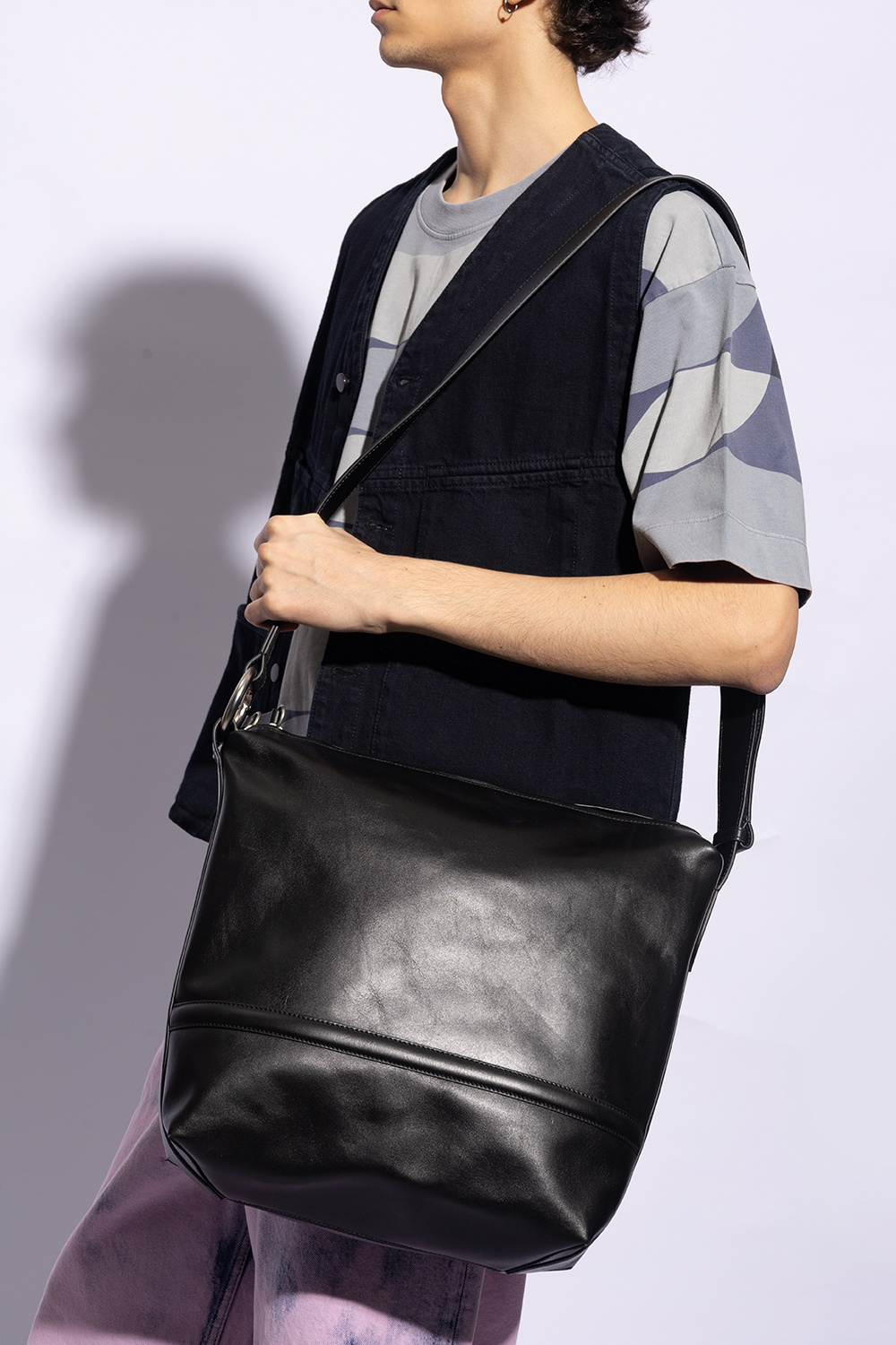 Dries Van Noten Leather shoulder embellished bag