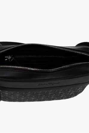 FERRAGAMO snakeskin texture slouch shoulder portable bag