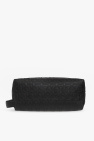 FERRAGAMO BLACK Leather wash bag