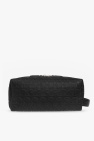 FERRAGAMO BLACK Leather wash bag