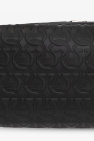 FERRAGAMO BLACK Leather wash bag