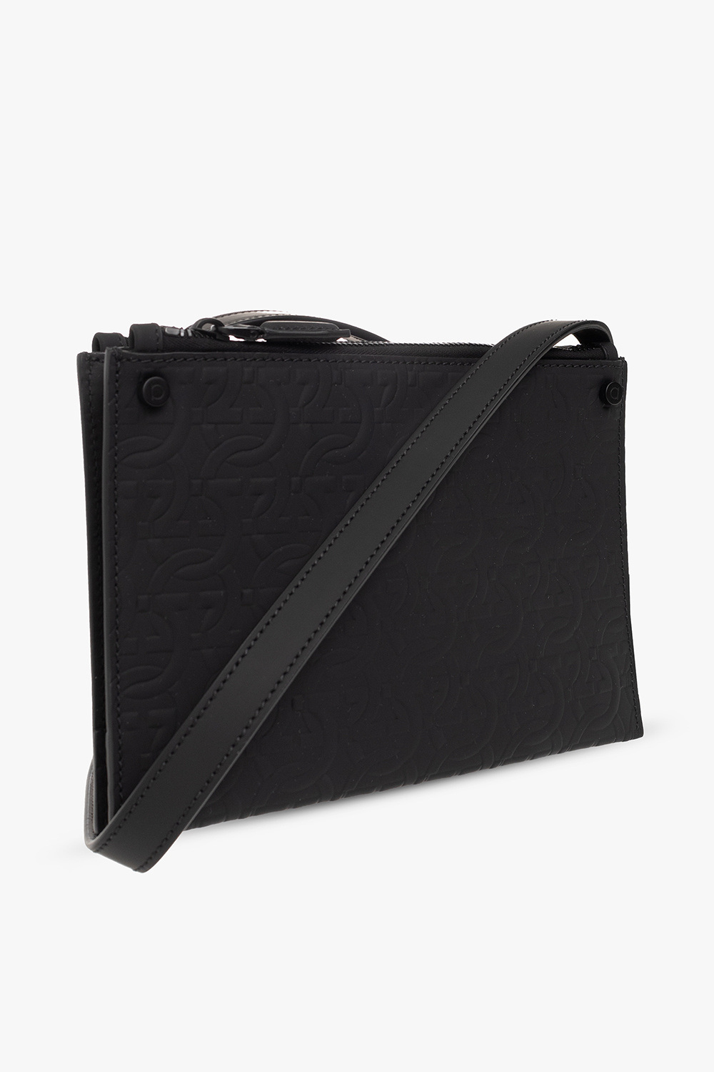 Salvatore Ferragamo Monogrammed leather shoulder bag