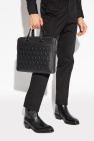 FERRAGAMO BLACK Briefcase with monogram