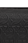 FERRAGAMO BLACK Leather cosmetic bag