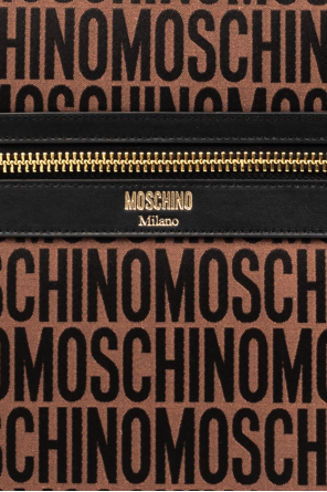 Moschino Monogram suitcase on wheels