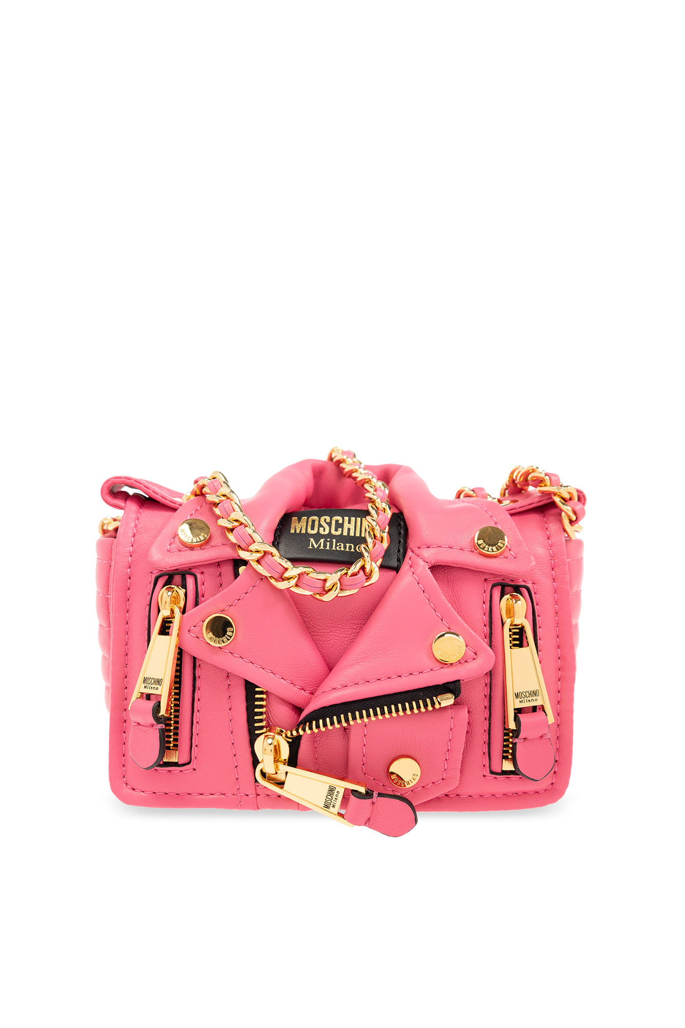 Pink Leather shoulder bag Moschino - Vitkac Canada