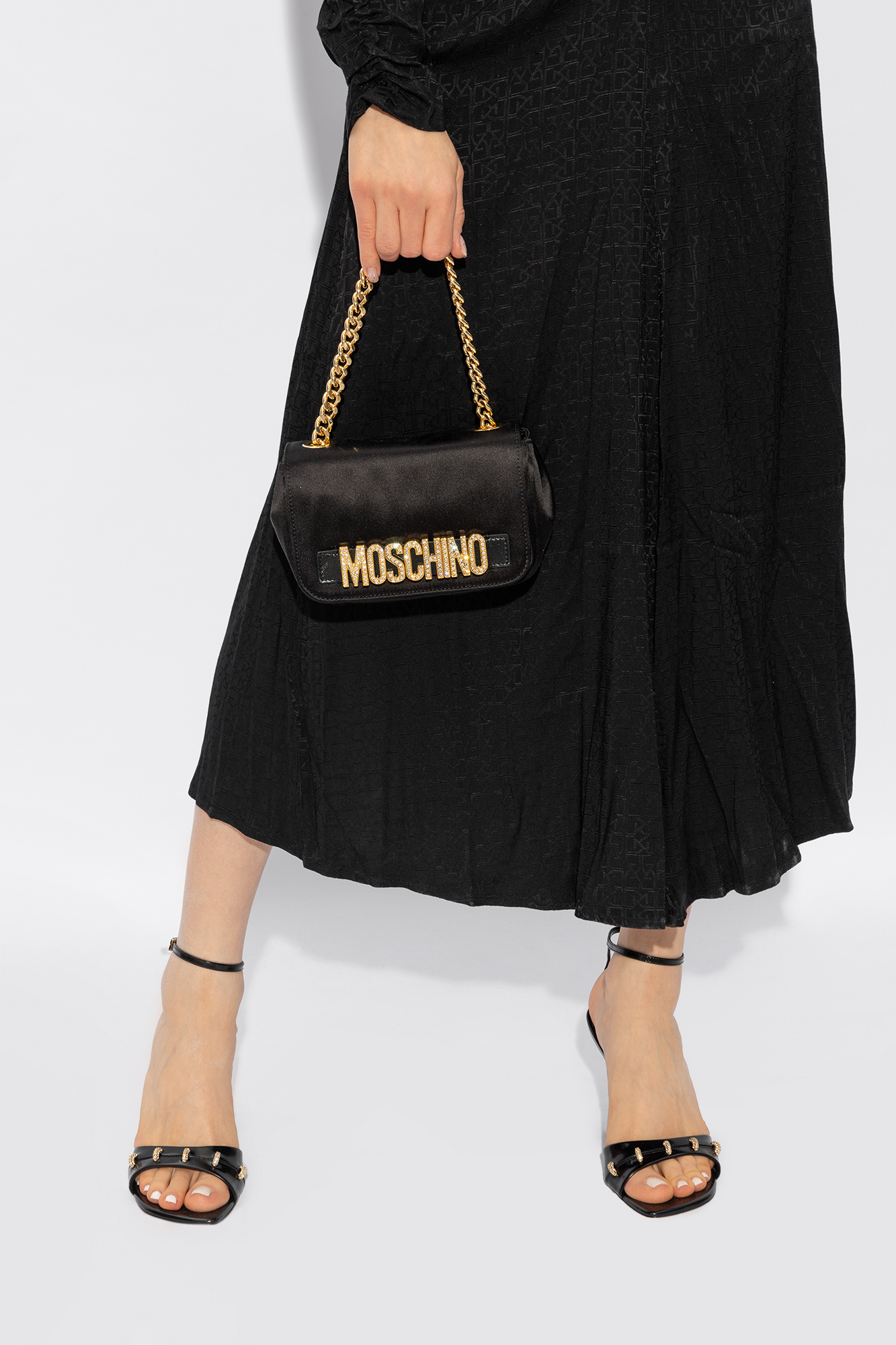 Black Satin shoulder bag Moschino - Vitkac Canada