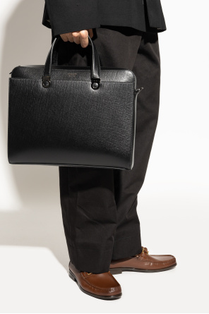 Leather briefcase with logo od FERRAGAMO