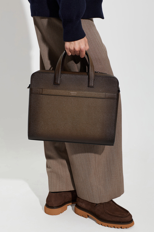 FERRAGAMO Leather briefcase "Trading"