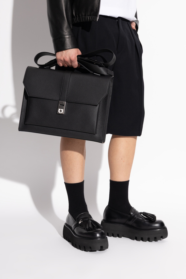 FERRAGAMO Pasta executiva de couro