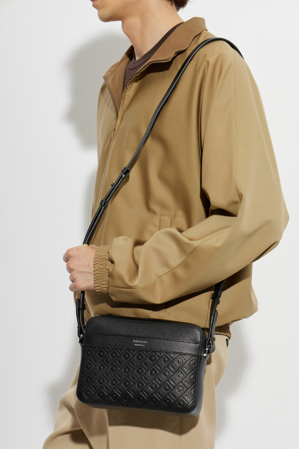 FERRAGAMO Mala de couro com monograma
