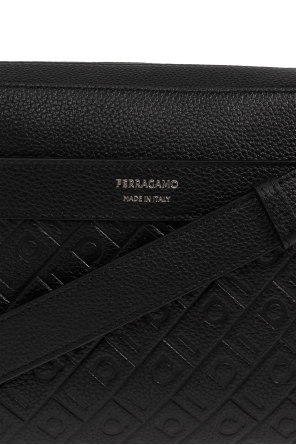 FERRAGAMO Mala de couro com monograma