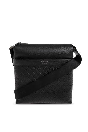 Bolso de cuero con logo