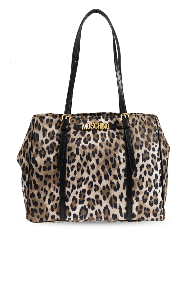 Moschino Torba typu `shopper` z motywem zwierzęcym