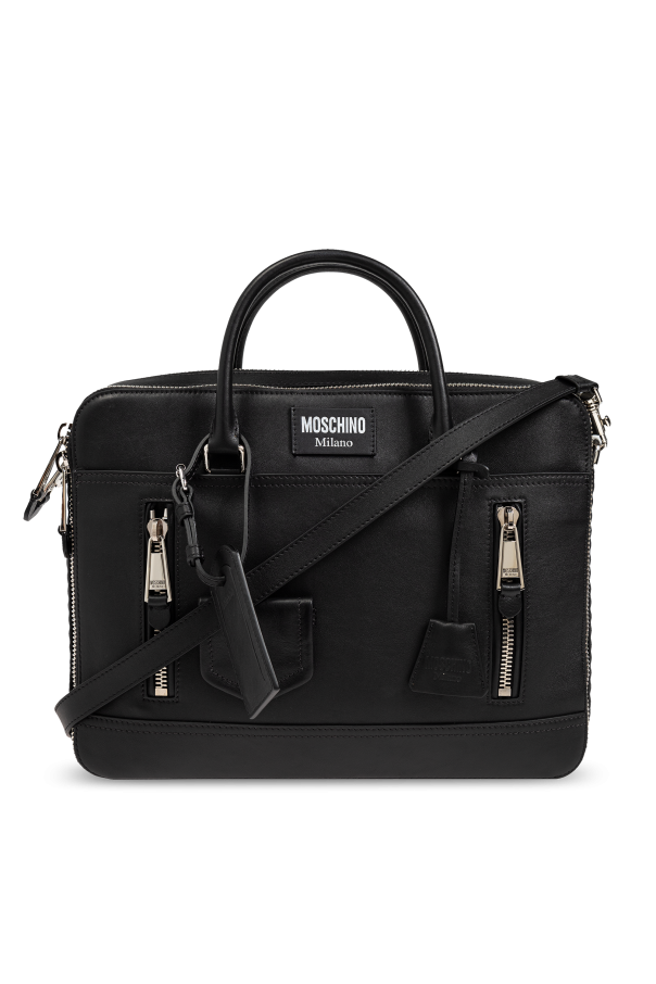 Moschino Leather briefcase