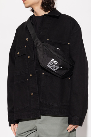 EA7 Emporio chevron-knit Armani ‘Sustainable’ collection belt bag
