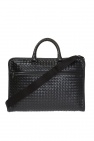 Bottega Veneta BLACK ‘Intrecciato’ weave briefcase