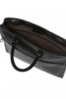 Bottega Veneta BLACK ‘Intrecciato’ weave briefcase