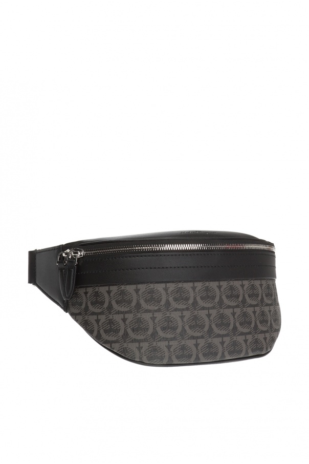 Salvatore Ferragamo Black Gancini Belt Bag