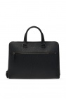 FERRAGAMO BLACK ‘Grigio’ leather briefcase