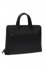 FERRAGAMO BLACK ‘Grigio’ leather briefcase