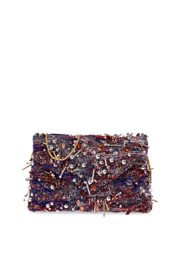 Dries Van Noten Clutch with shiny appliqués