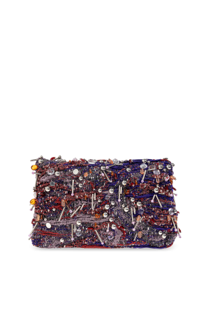 Dries Van Noten Clutch with shiny appliqués