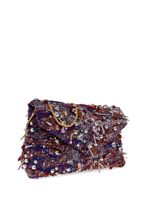 Dries Van Noten Clutch with shiny appliqués