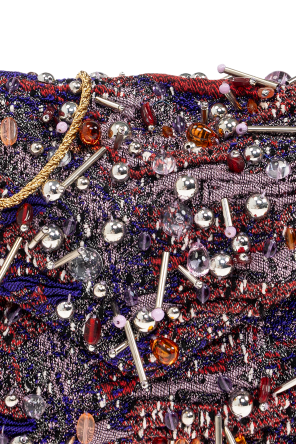 Dries Van Noten Clutch with shiny appliqués
