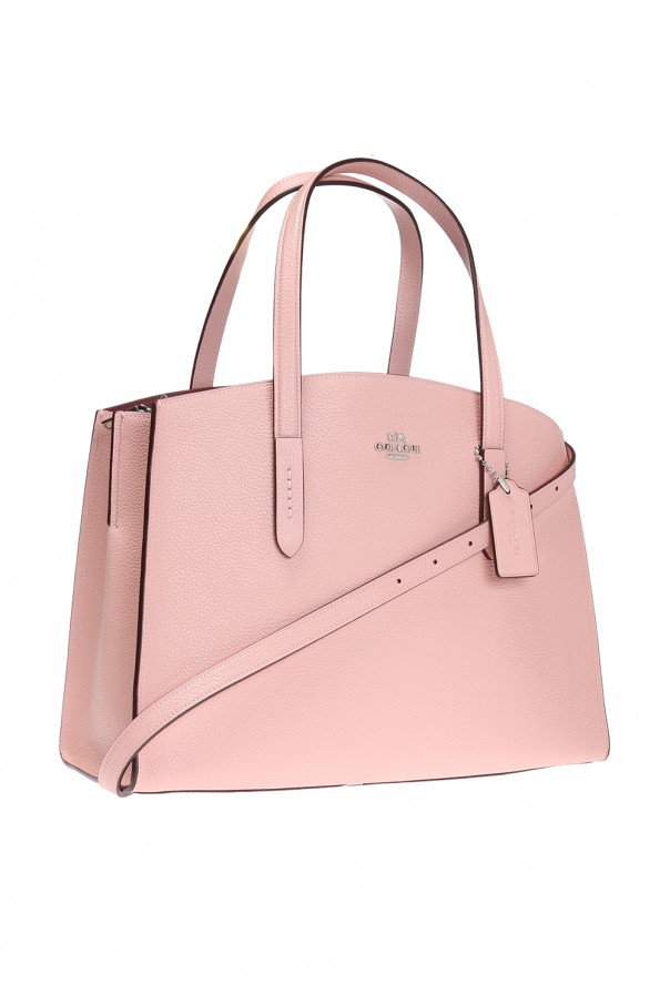 coach charlie carryall pink