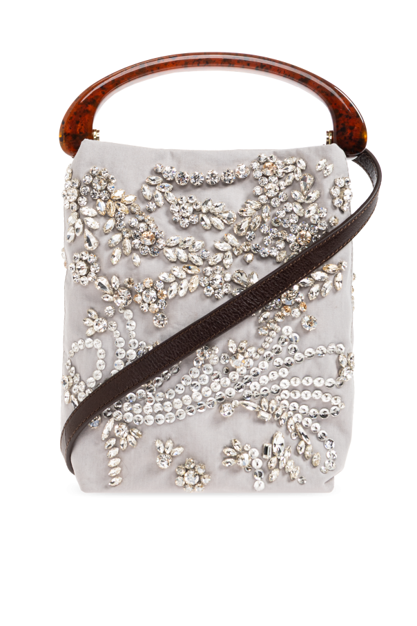Handbag with shimmering crystals od Dries Van Noten