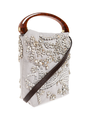 Dries Van Noten Bolso de mano con cristales brillantes