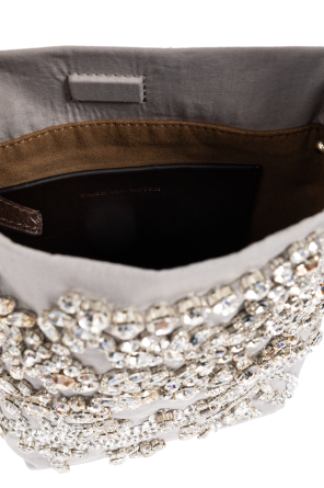 Dries Van Noten Bolso de mano con cristales brillantes
