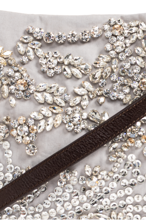 Dries Van Noten Bolso de mano con cristales brillantes