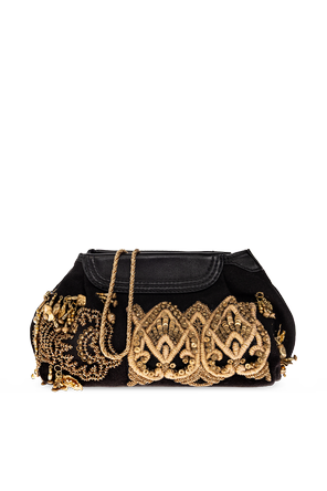 Cartera de mano con apliques
