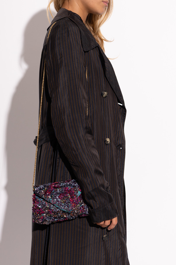 Dries Van Noten Clutch with Shimmering Appliqués