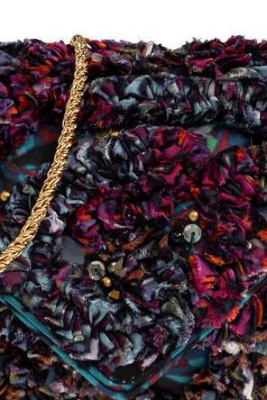 Dries Van Noten Clutch with Shimmering Appliqués