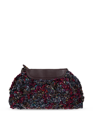 Dries Van Noten Shoulder bag with shimmering appliqués