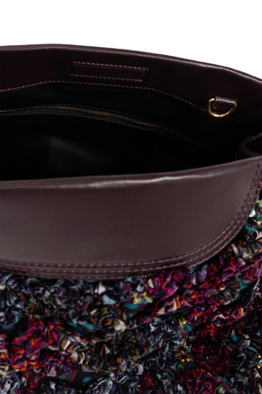 Dries Van Noten Shoulder bag with shimmering appliqués