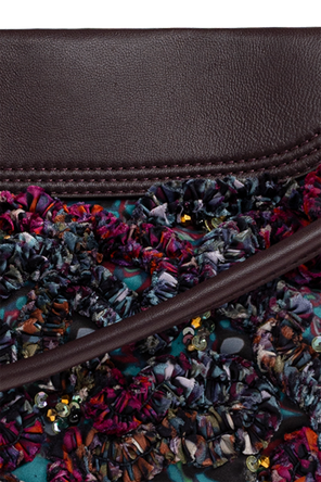 Dries Van Noten Shoulder bag with shimmering appliqués