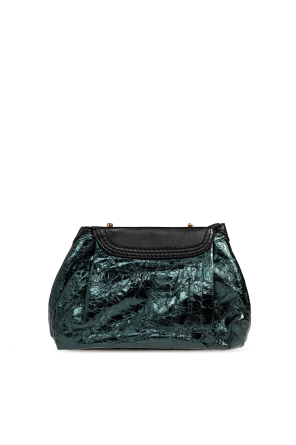Dries Van Noten Lederhandtasche mit Metallic-Finish