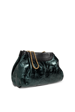 Dries Van Noten Lederhandtasche mit Metallic-Finish