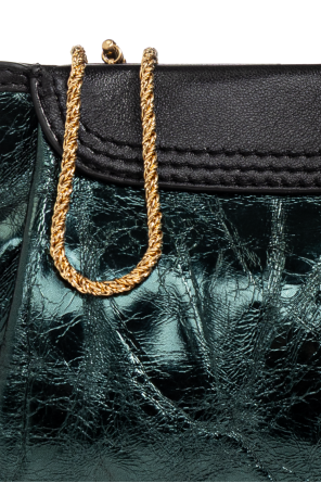 Dries Van Noten Lederhandtasche mit Metallic-Finish
