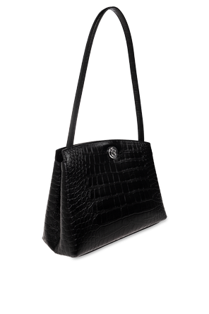 Liffner Bolso de cuero ‘Pushlock Black Croc’