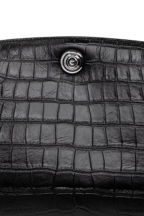 Liffner Bolso de cuero ‘Pushlock Black Croc’